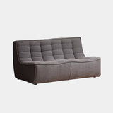 Amber Armless Large Corner Sofa, Grey