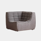 Amber Armless 3 Seater, Grey