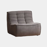 Amber Armless Large Corner Sofa, Grey