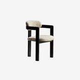 Holmen Dining Chair, Cream with Black Frame