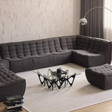 Amber Armless 2 Seater, Grey